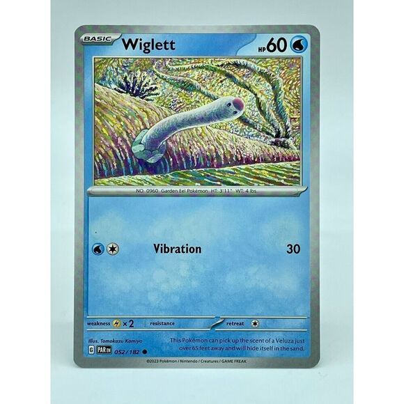 Wiglett 052/182 Paradox Rift Scarlet & Violet Pokemon Non‎ Holo 2023 NM Unplayed - Picture 1 of 6